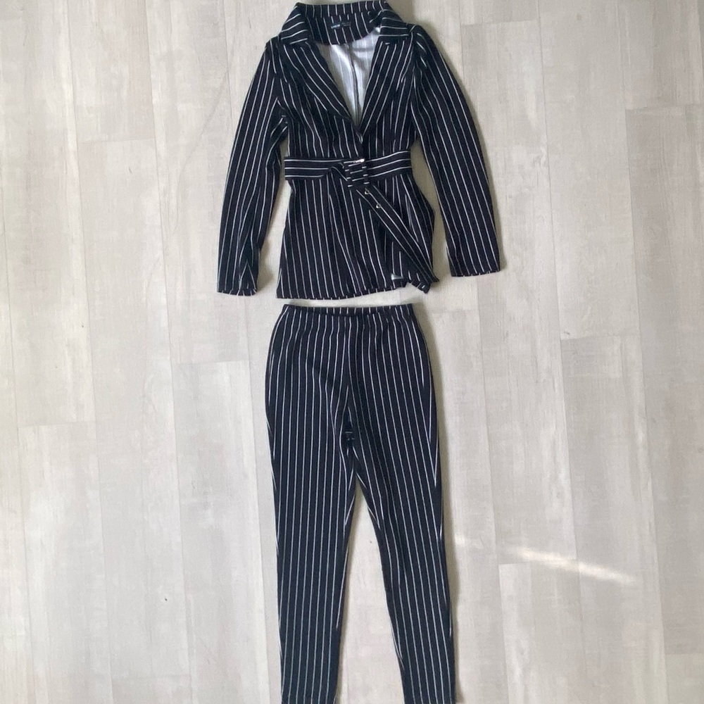 Pinstripe Pant Suit